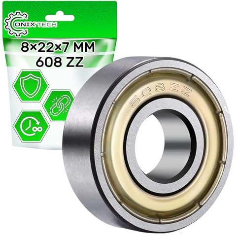 Universal Kugellager 608 ZZ 8 x 22 x 7 mm aus Starkem Stahl - ONIX TECH