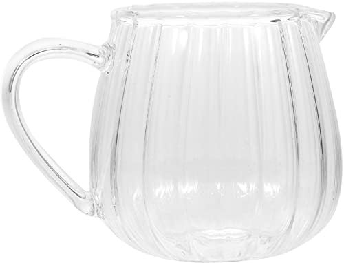 DOITOOL Glass Milk Flask Small Pitcher Container Perfect for Latte Mugs Milk Pots