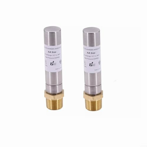 2Pcs Stainless Steel Water Hammer Arrestor for Washing Machine 1/2 NPT Thread, For Washing Machine, Laundry, Reduce Banging Noise