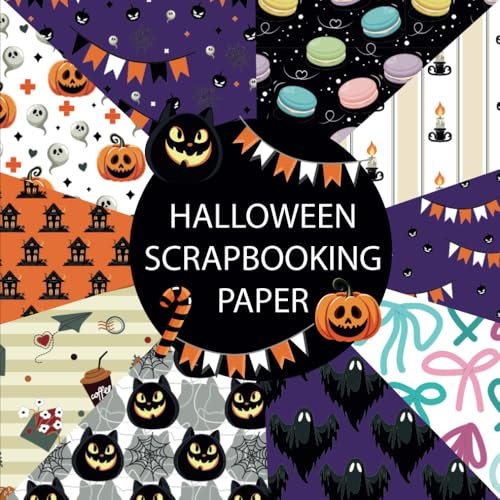Halloween Scrapbooking Paper: 40 Sheets, 8.5 X 8.5, Craft Paper Pad for Scrapbooking