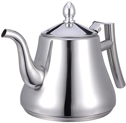 1 L Tetera con Colador de Acero Inoxidable para Casa y Restaurante