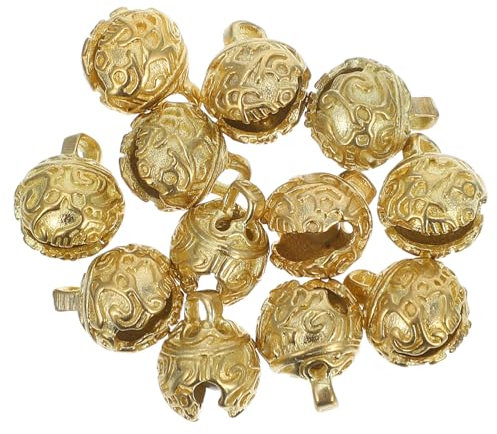 Zerodeko Messingglöckchen Anhänger 12 Stück 8mm Antike Chinesische Jingle Bells Zum Basteln Für Schmuckherstellung Haustierglocke Selbstgemacht Schlüsselanhänger Dekoration