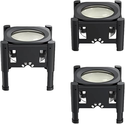 Gamelle Surélevée Ajustable 2-en-1 avec Gamelle Anti éclaboussure et Anti Glouton (2L), Porte-gamelles pour Chiens de Tailles Moyennes et Grandes