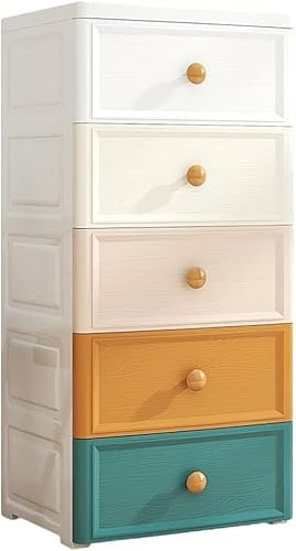 Kinder-Kleiderschrank, Aufbewahrungsschrank für Wohnzimmer/Küche/Schlafzimmer, 3 Ebenen, gemischte Farben, für Spielzeug, Kleidung und Bücher effizient