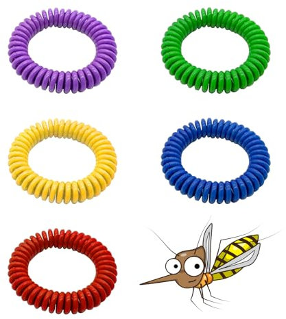 Braccialetti Antizanzare Repellenti, Braccialetto Antizanzare, 10 Pezzi Braccialetti Repellenti per Zanzare Citronella, Braccialetto Repellente Antizanzare