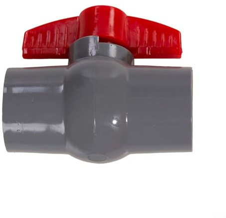 Robinet à boisseau sphérique en PVC robuste pour systèmes d'eau, avec raccord coulissant pour plusieurs tailles de tuyau (40 mm)