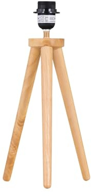 firstchoicelighting Voyage - Light Oak Wooden Tripod Lamp Base