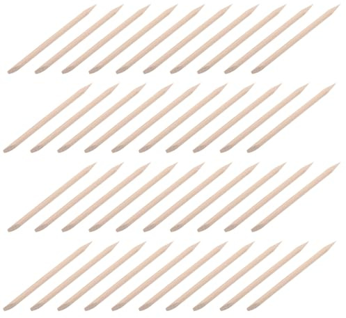 STOBAZA 200pezzi Bastoncini in Legno per Spinger Cuticole Bastoncini in Legno per Rimuover Cuticole per Manicure e Pedicure per Rimuovere la Morta e Lucidare