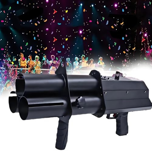 MQDLJSE Lanzador de Confeti eléctrico, máquina de Mano con Efecto de Escenario LED, máquina de Efectos de Confeti, para Fiestas y Bodas.
