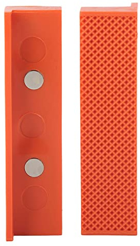 Protector Jaw Vise Protective Pad Clamp Tool Accessories, 1 Set TPU Magnetic Protective Pads for Wood Metal Plastic Tubing, Soft Non - Slip Vise Pads with Embedded Magnet for Milli (4.5)