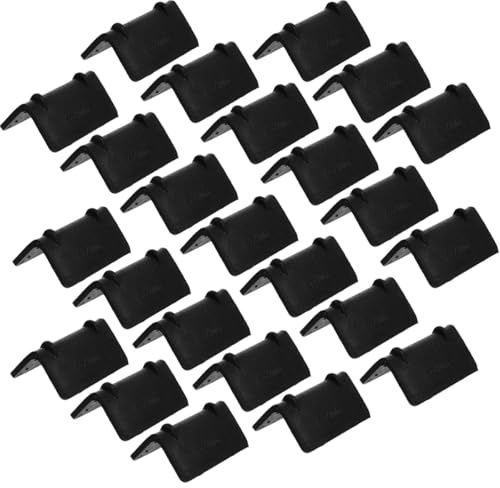 Hemobllo 100pcs Black Plastic Corner Guards Edge Protectors with Thickened L-shaped Pads for Shipping Boxes, Cargo Load Protection, and Industrial Packaging
