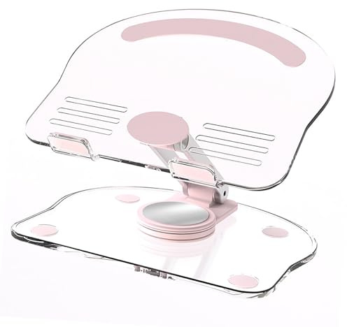 TYTOGE Tablettställshållare, Tabletthållare Stall för Bibliotek (Rosa)