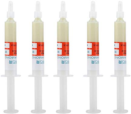 Akozon Diamantschleifpaste 5 Stck/Set Diamantschleifen Polieren Paste Läppen Compound Körnung W0.5-W40 320~10000(W0.5#10000)
