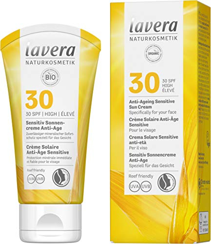 lavera Anti-Aging Sensitive Sonnencreme mit LSF 30, 50 ml