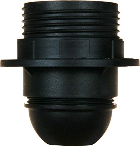 Dio - Soquet Ampoule lumière Lampe-Douille Plast.E27 + Bague Noir-Voltman-DIO043111, Noir
