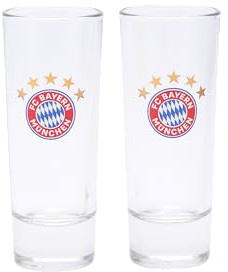 FC Bayern München I Schnapsglas 2er-Set I Durchsichtig