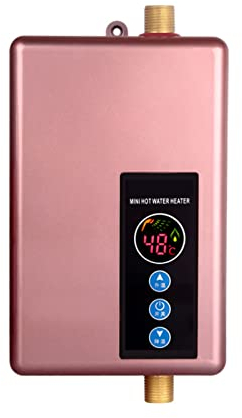 GDWD Scaldabagno Senza Serbatoio, scaldacqua Elettrico istantaneo 220V 5500W, riscaldatore di Acqua Calda con Grande Schermo a Temperatura costante sicura per Il Bagno di casa