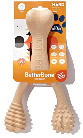 BetterBone - Hard Density - Ideal for Strong to Aggressive Chewers - All-Natural, Nylon-Free Dog Chew Toys - Non-Toxic, Promotes Dental Health, Splinter-Resistant, Sustainably Made