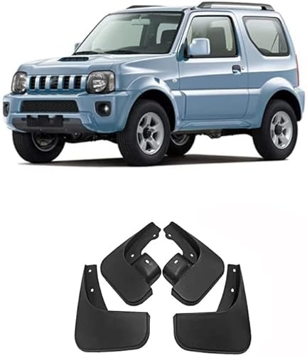 DECI 4 Pezzi Auto Parafanghi Paraspruzzi per Suzuki Jimny JB23 JB53/JB64 JB74 1998-2023,Anteriore + Posteriore Parafango ABS Paraspruzzi,A/1998-2018