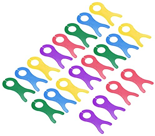 CoCud Lana Avvolgimento Tavola, 10 x 4.8cm, Plastica Filo Corda Avvolgitore Piatto Bobine Cucito Accessorio Casa Lavoro Maglia Strumenti - (per Cucito Manualmente), 5 Colore s 20-pz