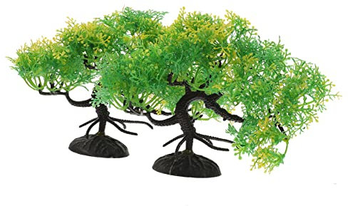 ABOOFAN 2stücke Künstliche Bonsai Pflanzen Für Aquarien Dekoration Für Fischbecken Aquarienpflanzen Für Süß Und Lebensnahe Gestaltung