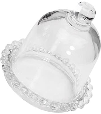 PRETYZOOM Pearl Edge Candle Wax Cup Cover Glass Candle Stand Cover Dustproof Suitable for Festival Party Home Decor