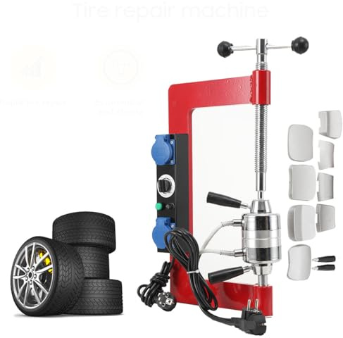 YILIKISS Auto-Reifen-Vulkanisierer, Reifen-Vulkanisiermaschine, Reifen-Reparatur-Werkzeug-Set Mit 8 Formen, Mit Timing-Konstanttemperatur-Hochleistungs-Reifen-Reparatur-Werkzeug FüR Pkw Und LKW