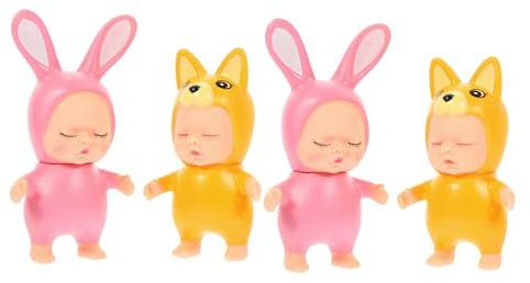 TOYANDONA 4piezas Adornos para Tartas Durmiendo Decoración Figuras Bebés Durmientes Decorativos Niñas