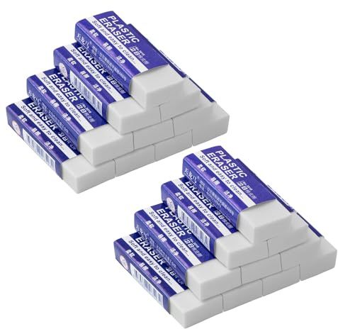 20 Pcs Erasers for Kids, Easy to Use Rubbers Erasers, Delicate Pencil Eraser, Suitable for School, Office, Kids, Adults, Paintings, Art White Board Rubber Eraser