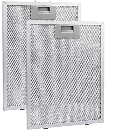 Zeroupshop 2 Pcs Cooker Hood Filter Metal Grease Filter, Aluminum Mesh Extractor Filters 300X240mm Replacement Metal Filter Set, for Cooker Hoods and Vents