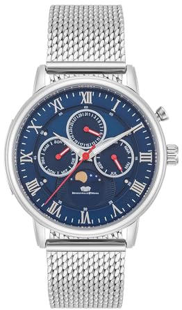 Rhodenwald & Söhne Orologio Uomo analogico Quarzo multi-funzionale con Cinturino in Acciaio inossidabile Argento 10010441