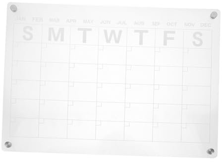 STOBOK Magnettafel Aus Acryl 40 6 X 30 5 Cm Kühlschrank-wandkalender Mit Trockenlöschfunktion Für Notizen