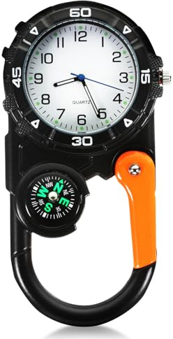tlidfgeo Karabineruhren Multifunktionale Taschenuhr mit Karabiner Klettern Schwesternuhr