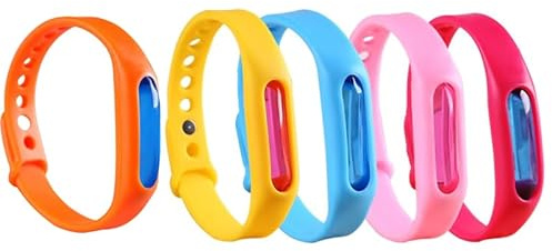 5-Pack Anti-Mosquito Silicone Wristband Insect & Bug Repellent Bracelet Bands
