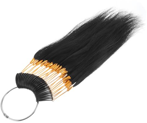 VALICLUD Mechones De Cabello Para Práctica De Coloración Hebillas Doradas De Mechones De Cabello Humano Para Pruebas De Coloración Profesional