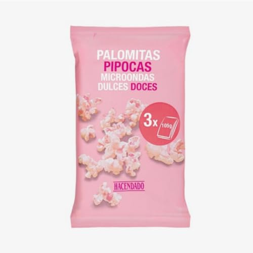 Süßes Mikrowellen-Popcorn Hacendado 4er-Pack