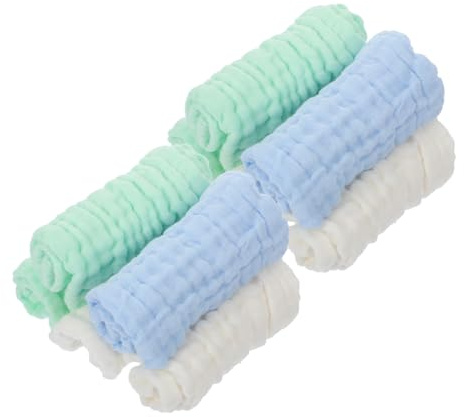 DECORNIJIA 10 Stück Musselin Spucktücher aus Baumwolle Weiche Waschlappen für Babys und Kleinkinder Praktische Waschtücher Saugfähige Mehrzweck Accessoires für Neugeborene und Kleinkinder