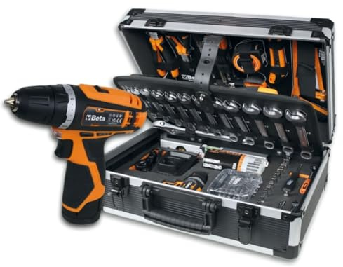 Beta BW 2056E 12V/19P – Valigia in Plastica con Assortimento di 147 Utensili per Manutenzione Generale incluso Trapano Avvitatore 12V