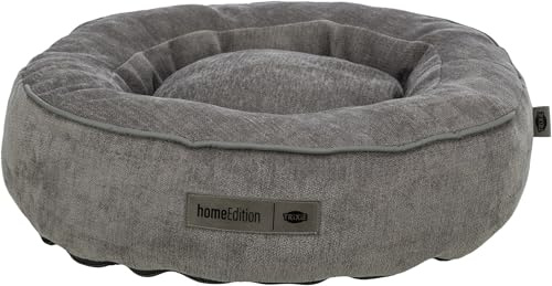 Trixie Cuccia per cani Vital Lennox, in ciniglia, rotonda, cuscino ortopedico per cani, grigio, ø50 cm, accogliente cestino per cani con schiuma viscoelastica per effetto memoria, 371320