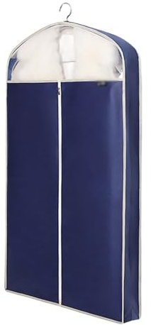 HUFIREHU KläDöVerdrags PåSar KläDsäCk DammtäT KläDskydd Genomskinlig KläDväSka KläNning KläDväSka Med Dragkedja I Garderober FöR Jackor Kjolar Skjortor(Navy blue,90 * 60 * 10cm)