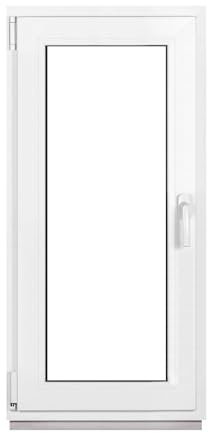 Framex Premium källarfönster – plastfönster, vit, B x H 500 x 1 200 mm, garagefönster/trädgårdshus, fönster, B x H 50 x 120 cm, 3-vägs glaserad – din vänstra funktion, lutande fönster – alla storlekar