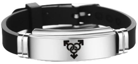 QYYZTHX Regenbogen Silikonarmband für Männer Frau Verstellbarer Armreif Pride Armband Geschenk