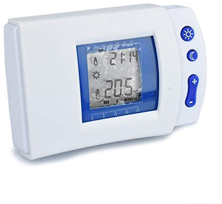 Cronotermostato Programmabile HP-510 Programmi Facile da Usare, Bianco