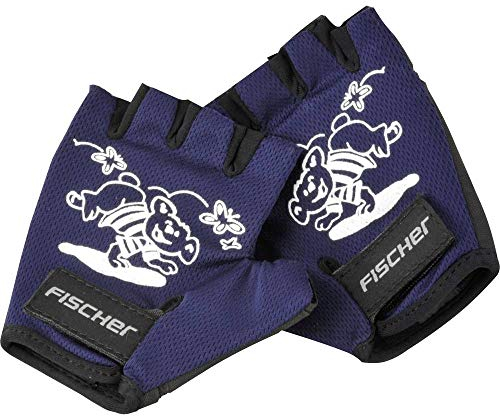 FISCHER Kinder Fahrradhandschuh, Sporthandschuh, Handschuh Kinder S, blau, waschbar, mit Ausziehhilfe, gepolstert