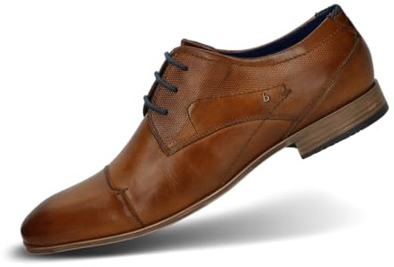 bugatti man Herren sportliche Schnürer, Männer Schnürhalbschuhe,Derby schnürung,maennlich,Men,lace-up Shoes,Low-tie,Cognac (6300),41 EU/EU UK