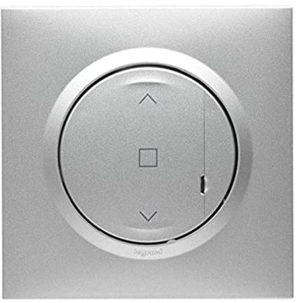 Legrand - Wireless roller shutter control for connected dooxie installation with Netatmo with aluminium effect plate