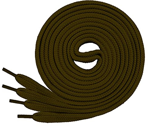 Di Ficchiano 1 eller 2 par – platta snören 12 mm breda för sneakers sportskor löparskor – mycket slitstarka skoband Shoelaces 70 cm – 200 cm längd, polyester I Made in Europa, OLIV, 130 cm / 12mm