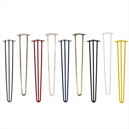 Natural Goods Berlin 3X Hairpin Leg Tischbeine |12mm Stahl | viele Farben | alle Größen | 71cm/3 Streben (Grau)