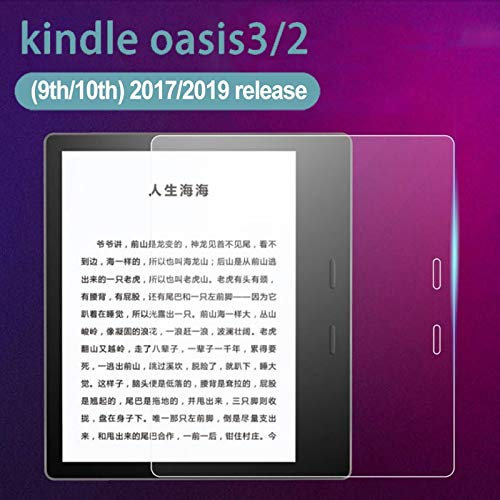 DLRSET E-book Protective-Shell, Case For 7 Kindle Oasis 2 3 (2017/2019) EReader PU Leather Deer Head Soft Case Auto Sleep/Wake Smarter Cover (Color : Tempered film)