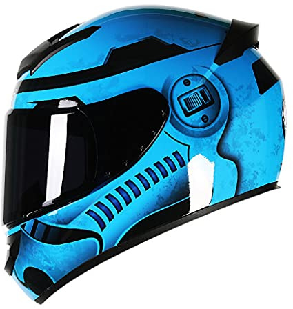 DCLINA Casco de Motocicleta Cara Completa Unisex Adultos con Alerón Trasero, Visera Abatible Antivaho Moto Casco de Bicicleta Calle para Motocross, Casco Locomotora Todoterreno Aprobado Ece